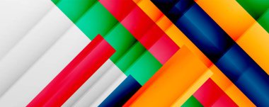 Gölge çizgileri, modern formlar, dikdörtgenler, kareler ve akışkan eğimlere sahip geometrik soyut arkaplanlar. Parlak renkli çizgiler serin arkaplanlar