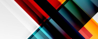 Gölge çizgileri, modern formlar, dikdörtgenler, kareler ve akışkan eğimlere sahip geometrik soyut arkaplanlar. Parlak renkli çizgiler serin arkaplanlar