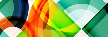 Yuvarlak şekiller, üçgenler ve daireler. Modern soyut arkaplan