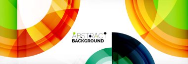 Yuvarlak şekiller, üçgenler ve daireler. Modern soyut arkaplan