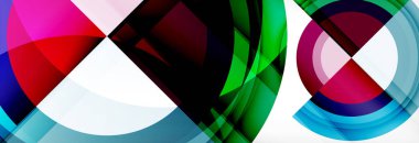 Yuvarlak şekiller, üçgenler ve daireler. Modern soyut arkaplan