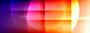 Vektör soyut arkaplan - gölgeler ve ışık efektleri ile sıvı gradyanı üzerinde daire ve çapraz çapraz. Metin için tekno ya da ticari parlak tasarım şablonları