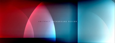 Vektör soyut arkaplan - gölgeler ve ışık efektleri ile sıvı gradyanı üzerinde daire ve çapraz çapraz. Metin için tekno ya da ticari parlak tasarım şablonları