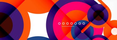 Kapaklar, afişler, el ilanları ve posterler ve diğer şablonlar için çemberler ve çizgiler soyut arkaplan