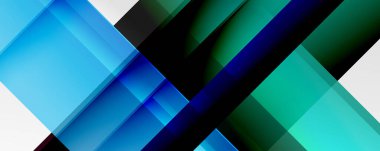 Gölge çizgileri, modern formlar, dikdörtgenler, kareler ve akışkan eğimlere sahip geometrik soyut arkaplanlar. Parlak renkli çizgiler serin arkaplanlar