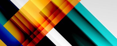 Gölge çizgileri, modern formlar, dikdörtgenler, kareler ve akışkan eğimlere sahip geometrik soyut arkaplanlar. Parlak renkli çizgiler serin arkaplanlar