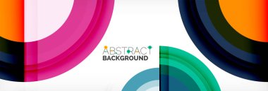 Yuvarlak şekiller, üçgenler ve daireler. Modern soyut arkaplan