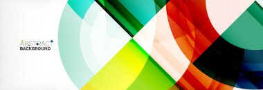 Yuvarlak şekiller, üçgenler ve daireler. Modern soyut arkaplan