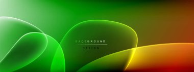 Vektör soyut arkaplan - sıvı kabarcıklar, gölgeler ve ışık efektleri ile sıvı gradyan şekiller. Metin için parlak tasarım şablonu