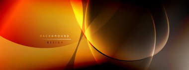 Vektör soyut arkaplan - sıvı kabarcıklar, gölgeler ve ışık efektleri ile sıvı gradyan şekiller. Metin için parlak tasarım şablonu