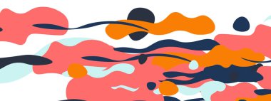 Moda sıvı biçimi, soyut tasarım şekilleri, pankartlar, broşürler, posterler, web iniş sayfaları, kapaklar veya pankartlar için dinamik vektör arkaplanı