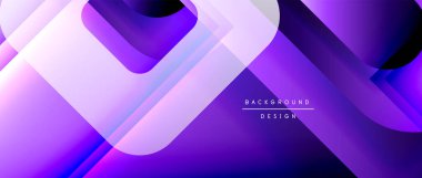 Çizgiler ve modern formlarla vektör geometrik arkaplan. Soyut yuvarlak şekiller, gölge ve ışık efektleri ile akışkan eğimli