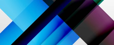 Gölge çizgileri, modern formlar, dikdörtgenler, kareler ve akışkan eğimlere sahip geometrik soyut arkaplanlar. Parlak renkli çizgiler serin arkaplanlar