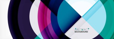 Yuvarlak şekiller, üçgenler ve daireler. Modern soyut arkaplan