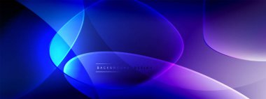 Vektör soyut arkaplan - sıvı kabarcıklar, gölgeler ve ışık efektleri ile sıvı gradyan şekiller. Metin için parlak tasarım şablonu