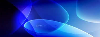 Vektör soyut arkaplan - sıvı kabarcıklar, gölgeler ve ışık efektleri ile sıvı gradyan şekiller. Metin için parlak tasarım şablonu