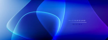 Vektör soyut arkaplan - sıvı kabarcıklar, gölgeler ve ışık efektleri ile sıvı gradyan şekiller. Metin için parlak tasarım şablonu