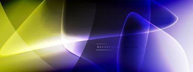 Vektör soyut arkaplan - sıvı kabarcıklar, gölgeler ve ışık efektleri ile sıvı gradyan şekiller. Metin için parlak tasarım şablonu