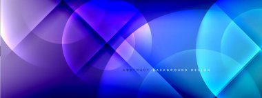 Vektör soyut arkaplan - gölgeler ve ışık efektleri ile sıvı gradyanı üzerinde daire ve çapraz çapraz. Metin için tekno ya da ticari parlak tasarım şablonları