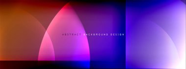 Vektör soyut arkaplan - gölgeler ve ışık efektleri ile sıvı gradyanı üzerinde daire ve çapraz çapraz. Metin için tekno ya da ticari parlak tasarım şablonları