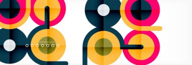 Kapaklar, afişler, el ilanları ve posterler ve diğer şablonlar için çemberler ve çizgiler soyut arkaplan