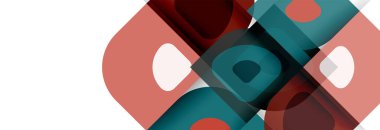 Soyut yuvarlak şekiller ve gölge efektleri tekrarlanan vektör modern geometrik arkaplan kümesi