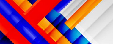 Gölge çizgileri, modern formlar, dikdörtgenler, kareler ve akışkan eğimlere sahip geometrik soyut arkaplanlar. Parlak renkli çizgiler serin arkaplanlar