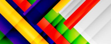 Gölge çizgileri, modern formlar, dikdörtgenler, kareler ve akışkan eğimlere sahip geometrik soyut arkaplanlar. Parlak renkli çizgiler serin arkaplanlar