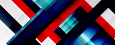Gölge çizgileri, modern formlar, dikdörtgenler, kareler ve akışkan eğimlere sahip geometrik soyut arkaplanlar. Parlak renkli çizgiler serin arkaplanlar