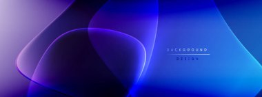 Vektör soyut arkaplan - sıvı kabarcıklar, gölgeler ve ışık efektleri ile sıvı gradyan şekiller. Metin için parlak tasarım şablonu