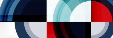 Yuvarlak şekiller, üçgenler ve daireler. Modern soyut arkaplan