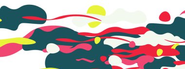 Moda sıvı biçimi, soyut tasarım şekilleri, pankartlar, broşürler, posterler, web iniş sayfaları, kapaklar veya pankartlar için dinamik vektör arkaplanı