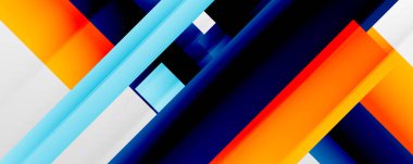 Gölge çizgileri, modern formlar, dikdörtgenler, kareler ve akışkan eğimlere sahip geometrik soyut arkaplanlar. Parlak renkli çizgiler serin arkaplanlar