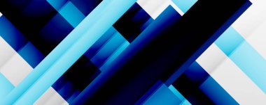 Gölge çizgileri, modern formlar, dikdörtgenler, kareler ve akışkan eğimlere sahip geometrik soyut arkaplanlar. Parlak renkli çizgiler serin arkaplanlar