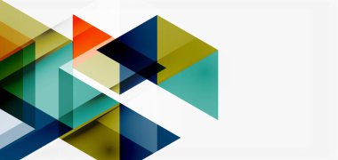 Geometrik soyut arkaplan, mozaik üçgen ve altıgen şekiller. İş veya teknoloji sunumu, İnternet posteri veya web broşürü kapağı, duvar kağıdı için modaya uygun soyut düzen şablonu