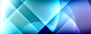 Vektör soyut arkaplan - gölgeler ve ışık efektleri ile sıvı gradyanı üzerinde daire ve çapraz çapraz. Metin için tekno ya da ticari parlak tasarım şablonları