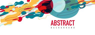 Moda sıvı biçimi, soyut tasarım şekilleri, pankartlar, broşürler, posterler, web iniş sayfaları, kapaklar veya pankartlar için dinamik vektör arkaplanı