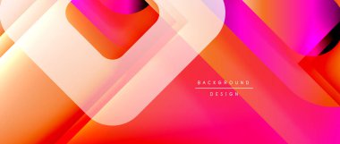 Çizgiler ve modern formlarla vektör geometrik arkaplan. Soyut yuvarlak şekiller, gölge ve ışık efektleri ile akışkan eğimli