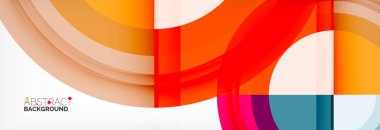 Yuvarlak şekiller, üçgenler ve daireler. Modern soyut arkaplan