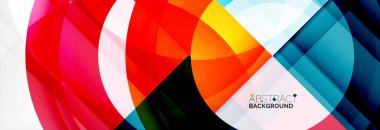 Yuvarlak şekiller, üçgenler ve daireler. Modern soyut arkaplan