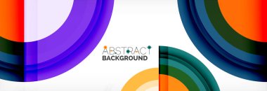 Yuvarlak şekiller, üçgenler ve daireler. Modern soyut arkaplan