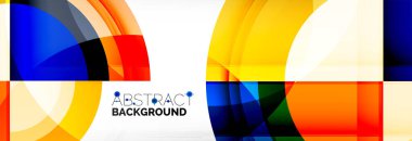 Yuvarlak şekiller, üçgenler ve daireler. Modern soyut arkaplan