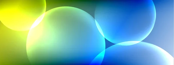 Vecteur abstrait fond liquide bulle cercles sur le gradient de fluide avec des ombres et des effets de lumière. Modèles de conception brillants pour le texte — Image vectorielle