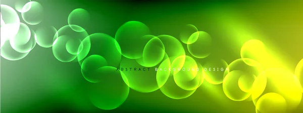 Vector abstracto fondo círculos de burbujas líquidas en gradiente de fluido con sombras y efectos de luz. Plantillas de diseño brillante para texto — Archivo Imágenes Vectoriales