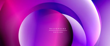 Sıvı gradyanlarla modern geometrik arkaplanı çember içine al