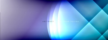 Vektör soyut arkaplan - gölgeler ve ışık efektleri ile sıvı gradyanı üzerinde daire ve çapraz çapraz. Metin için tekno ya da ticari parlak tasarım şablonları