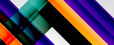 Gölge çizgileri, modern formlar, dikdörtgenler, kareler ve akışkan eğimlere sahip geometrik soyut arkaplanlar. Parlak renkli çizgiler serin arkaplanlar