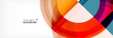 Yuvarlak şekiller, üçgenler ve daireler. Modern soyut arkaplan