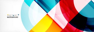 Yuvarlak şekiller, üçgenler ve daireler. Modern soyut arkaplan