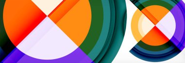 Yuvarlak şekiller, üçgenler ve daireler. Modern soyut arkaplan